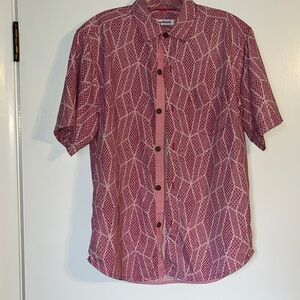 Tommy Bahama | Pink and White Silk Blend Button Down | US Small